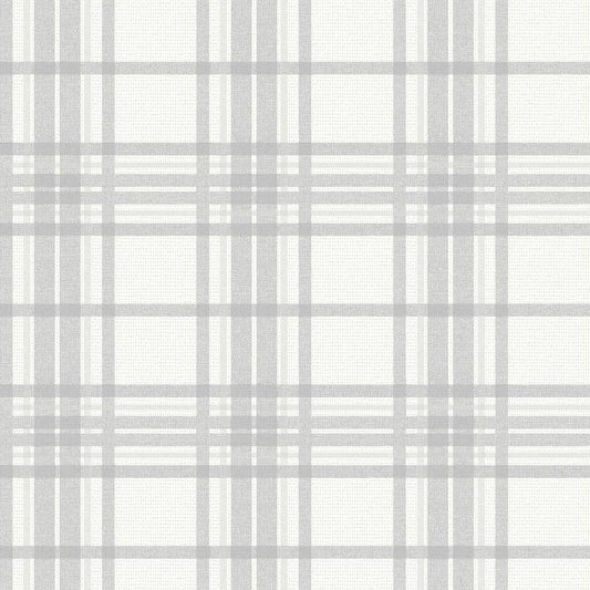 104804 - Country Tartan Wallpaper - Silver - Superfresco Easy