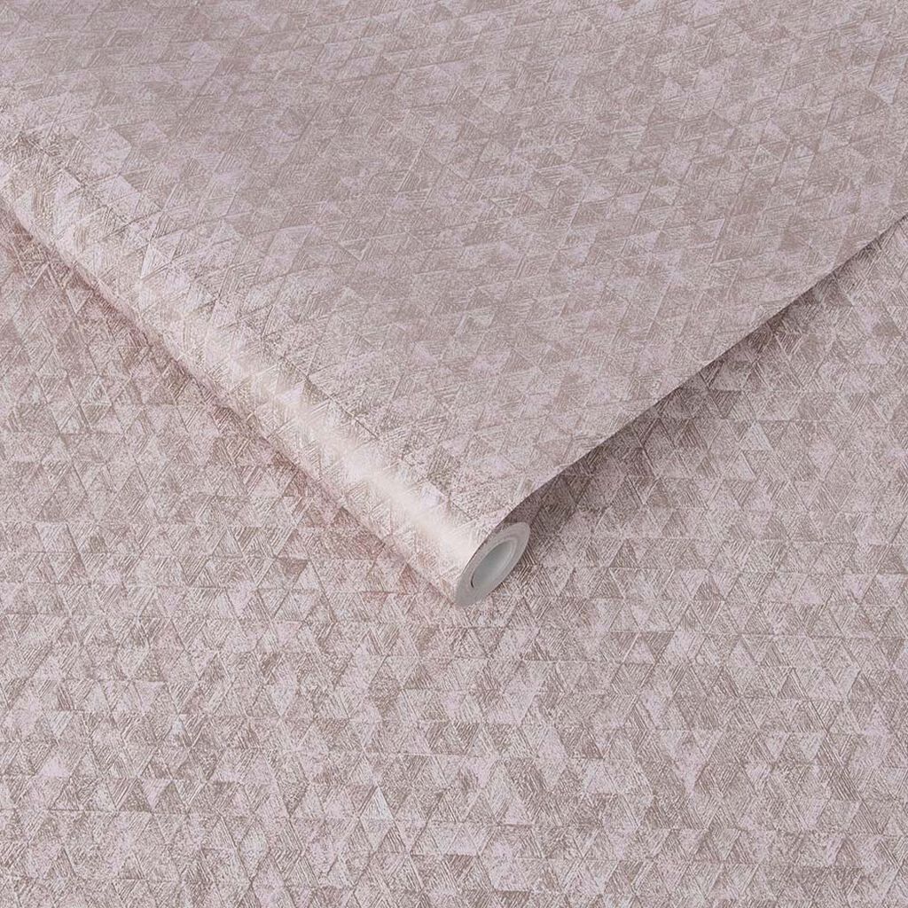 105109 - Trinity Wallpaper - Soft Rose Gold - Graham & Brown