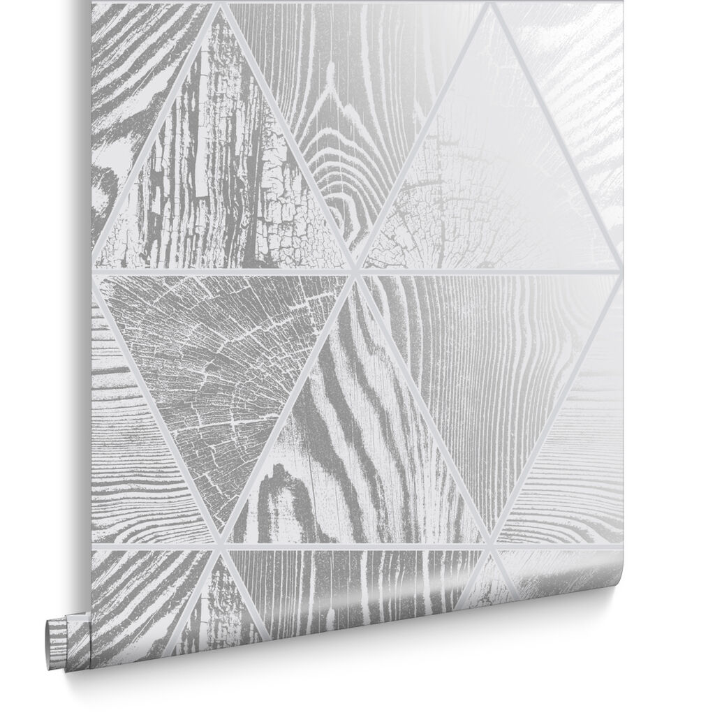 105240 - Geo Grain Wallpaper - Silver - Graham & Brown
