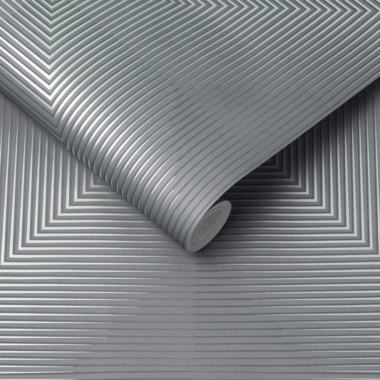 105252 - Optical Wallpaper - Shadow - Graham & Brown
