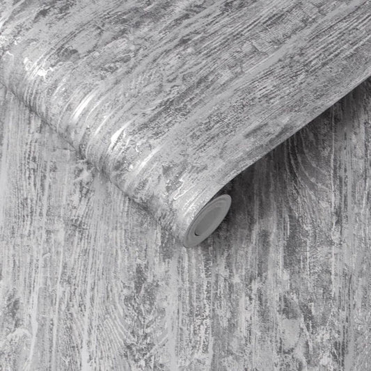 105254 - Grain Texture Wallpaper - Ebony - Graham & Brown