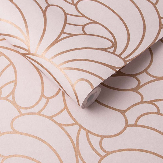 105281 - Bananas Wallpaper - Copper Blush - Graham & Brown