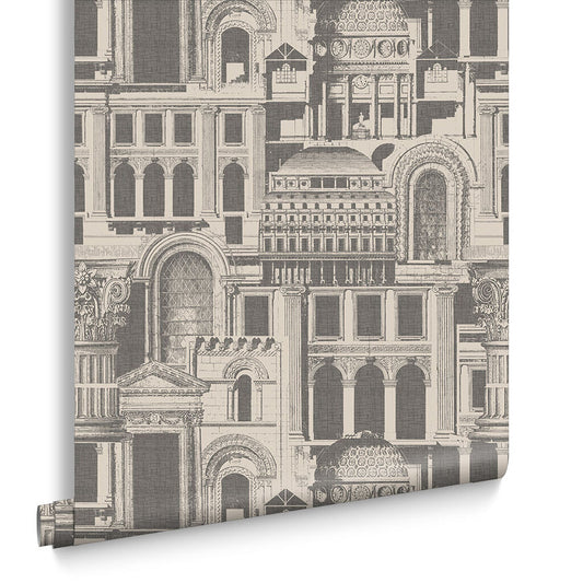 105285 - Quarters Wallpaper - Sepia - Graham & Brown