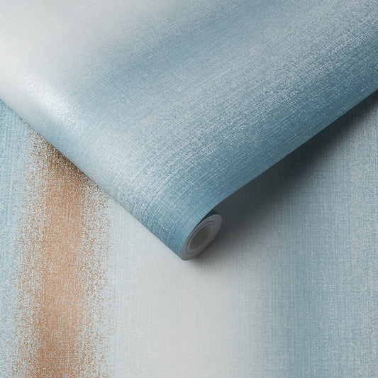 105898 - Wild Flower Stripe Wallpaper - Teal - Graham & Brown