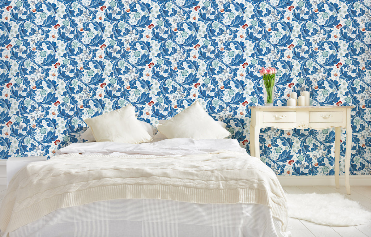 1060 - Leicester Wallpaper - Sky - Morris Collections