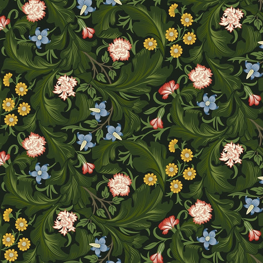 1063 - Leicester Wallpaper - Forest Green - Morris Collections