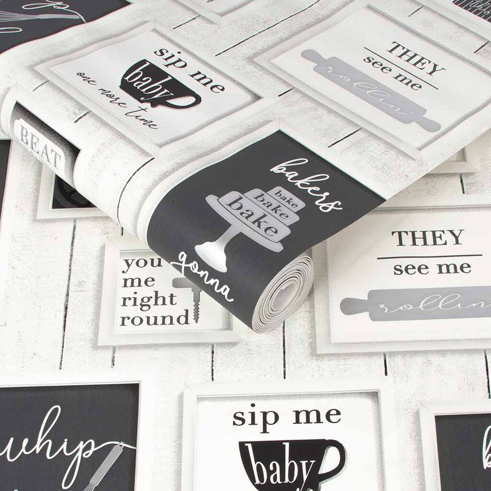 106631 - Frames Quotes Wallpaper - Black & White - Contour