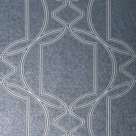 106680 - Deco Geo Wallpaper - Midnight - Boutique Luxury