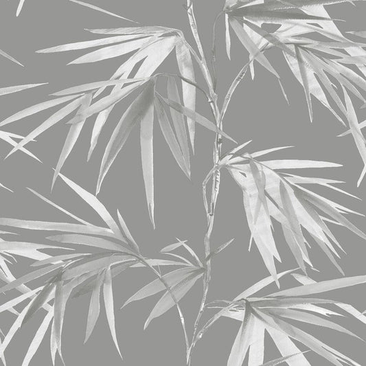 106747 - Asia Bamboo Leaf Wallpaper - Dark Grey - Superfresco Easy