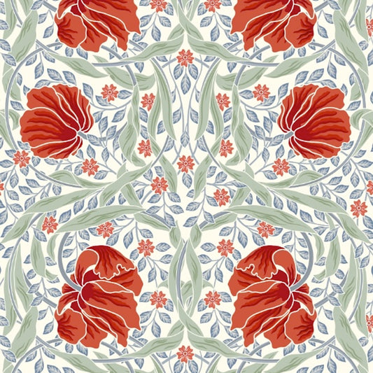 1070 - Pimpernel Wallpaper - Strawberry  - Morris Collections