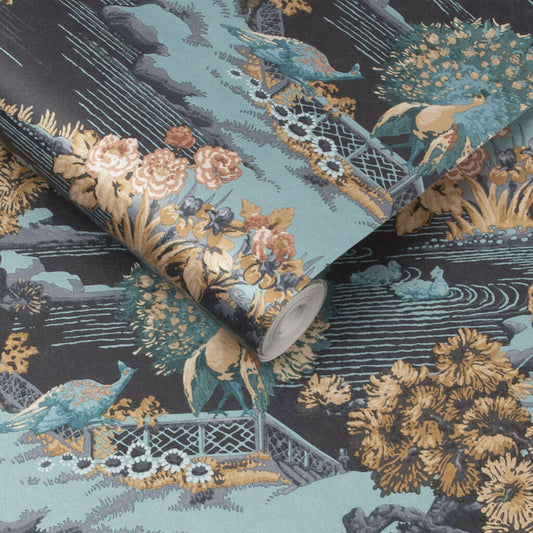 107882 - Edo Wallpaper - Navy - Graham & Brown