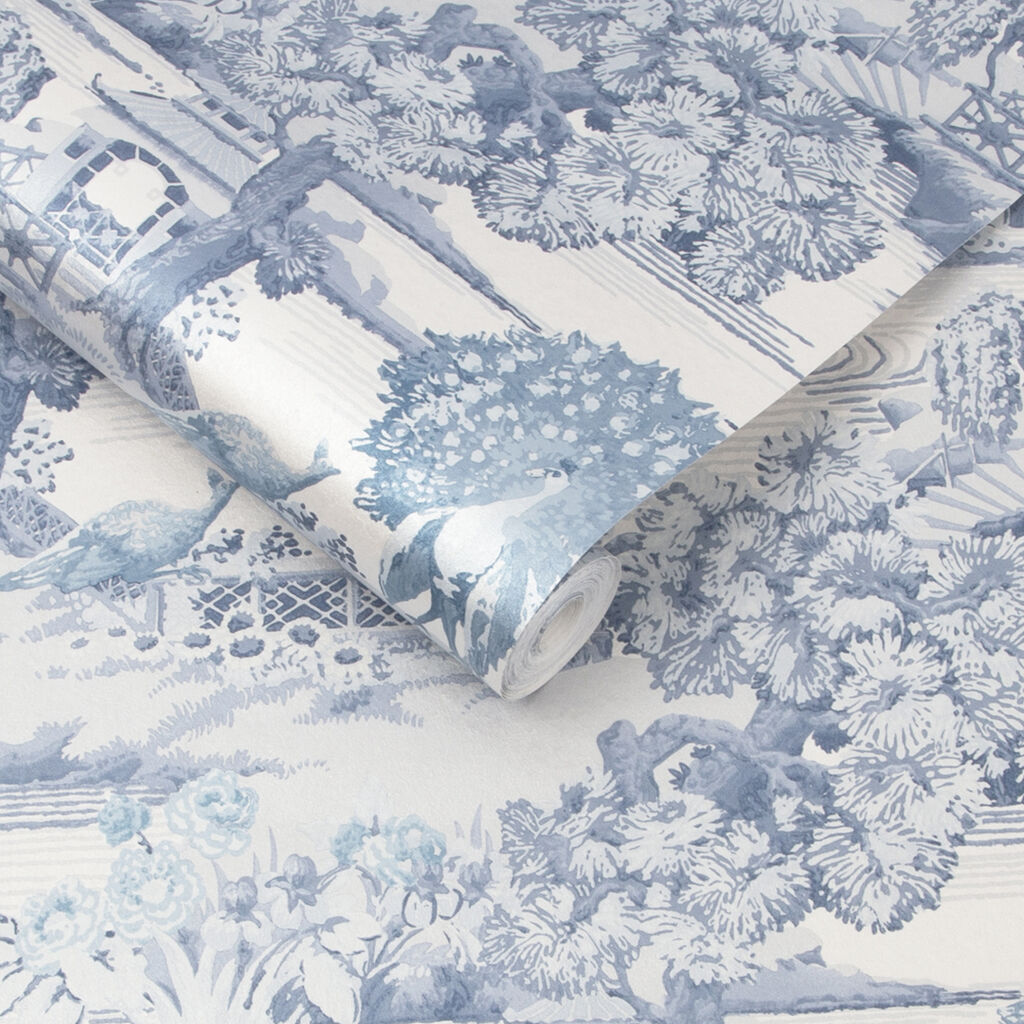 107883 - Edo Wallpaper - Blue - Graham & Brown
