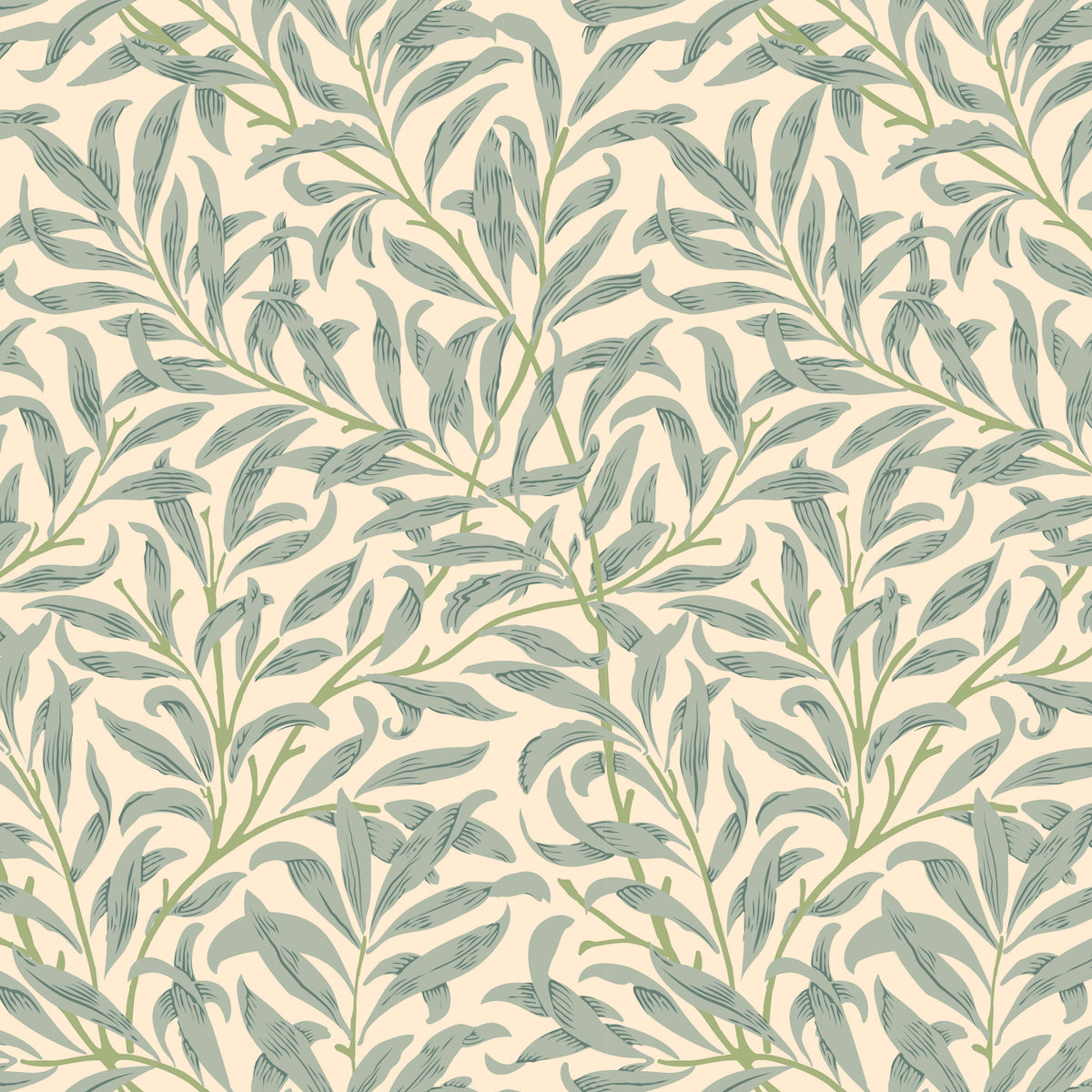 1078 - Willow Boughs Wallpaper - Cream - Morris Collections