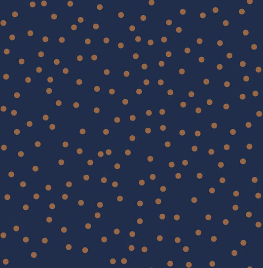 108561 - Confetti Wallpaper - Navy & Copper - Superfresco Easy