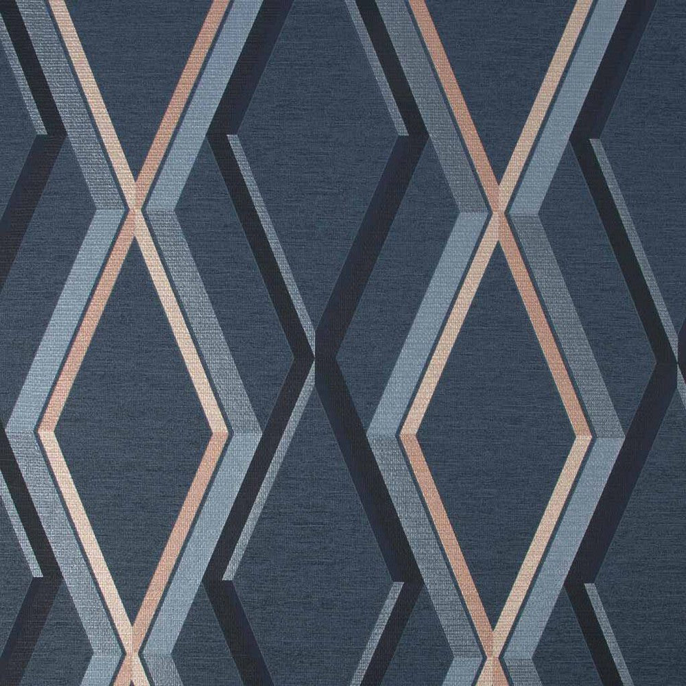 108622 - Prestige Geo Wallpaper - Navy - Superfresco Easy