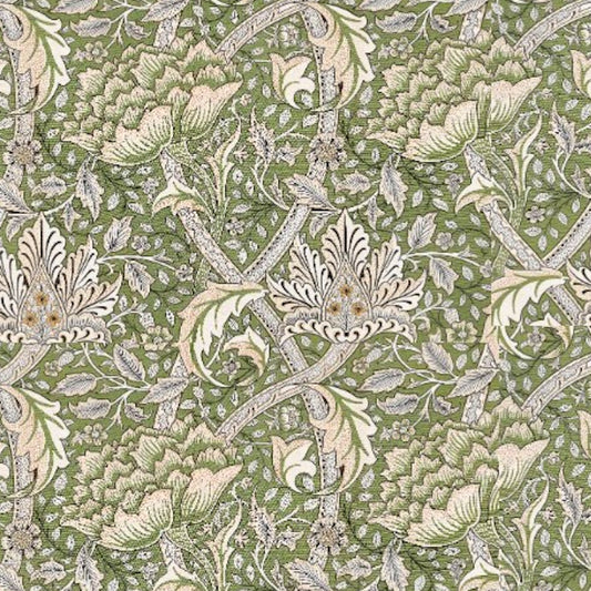 1105-3 - Windrush Wallpaper - Moss Green - Morris Collections
