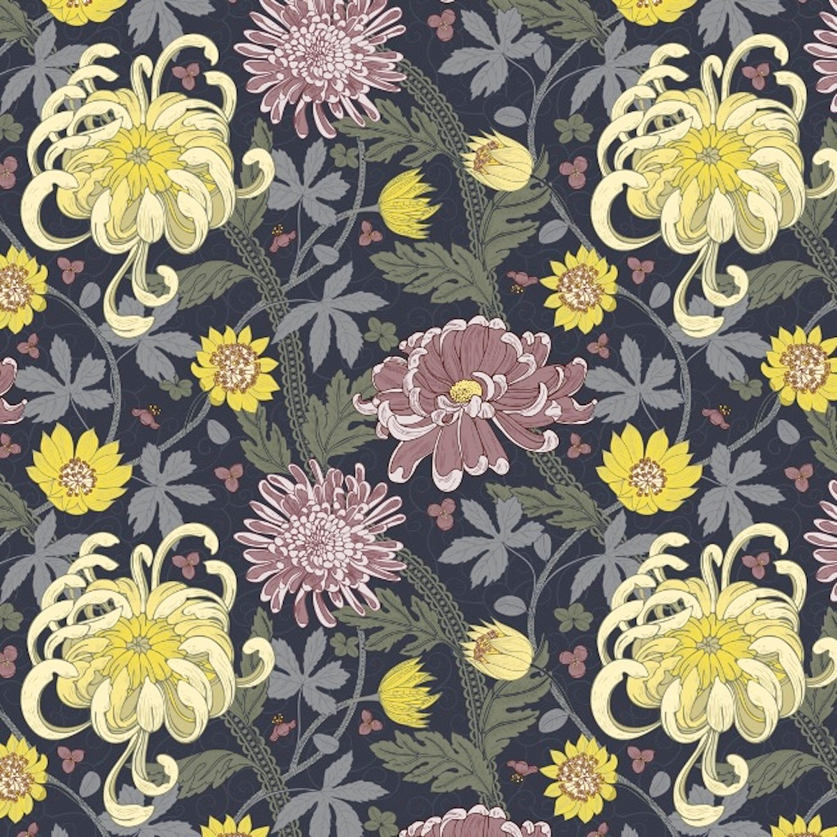 1115 - Kelmscott Wallpaper - Ash Grey - Morris Collections