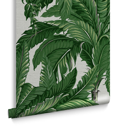 112020 - Daintree Palm Wallpaper - Pearl - Graham & Brown