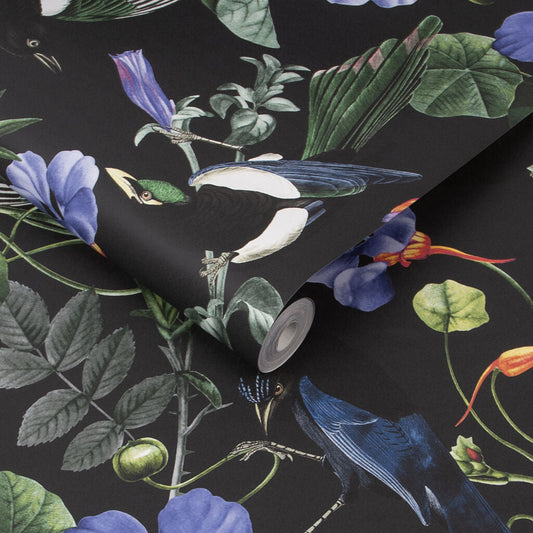 112192 - Magpie Wallpaper - Multi - Graham & Brown