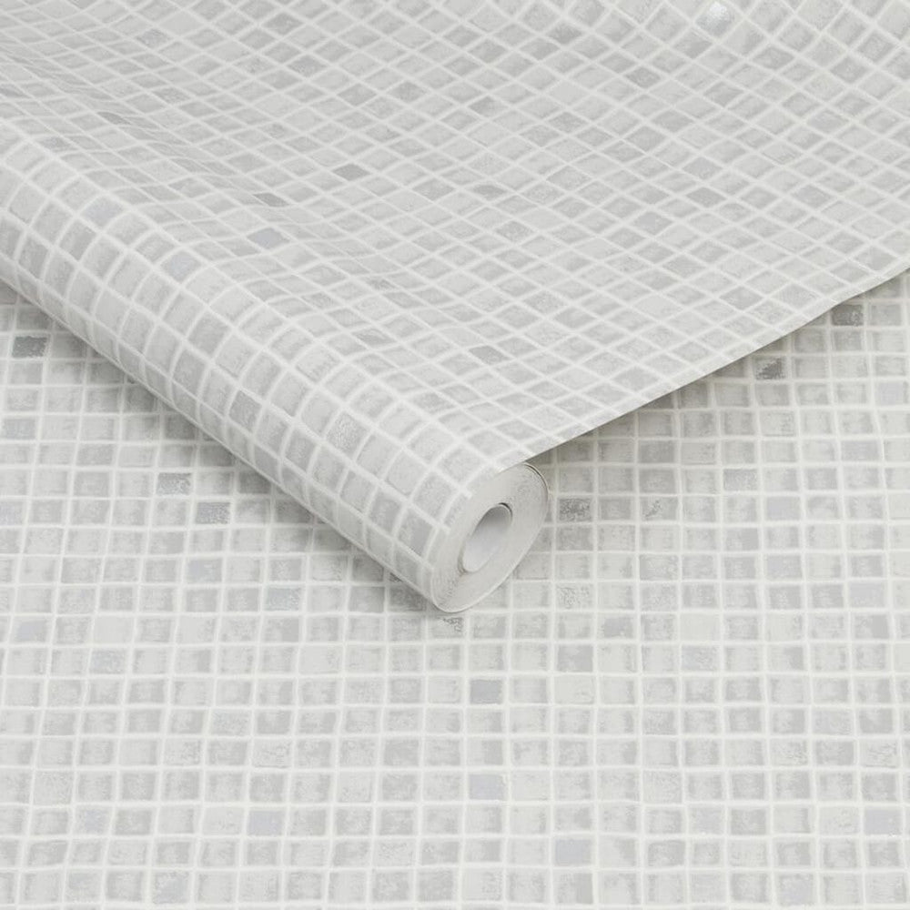 112649 - Spectrum Mosaic Wallpaper - Grey - Contour
