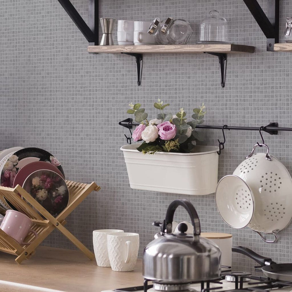 112649 - Spectrum Mosaic Wallpaper - Grey - Contour