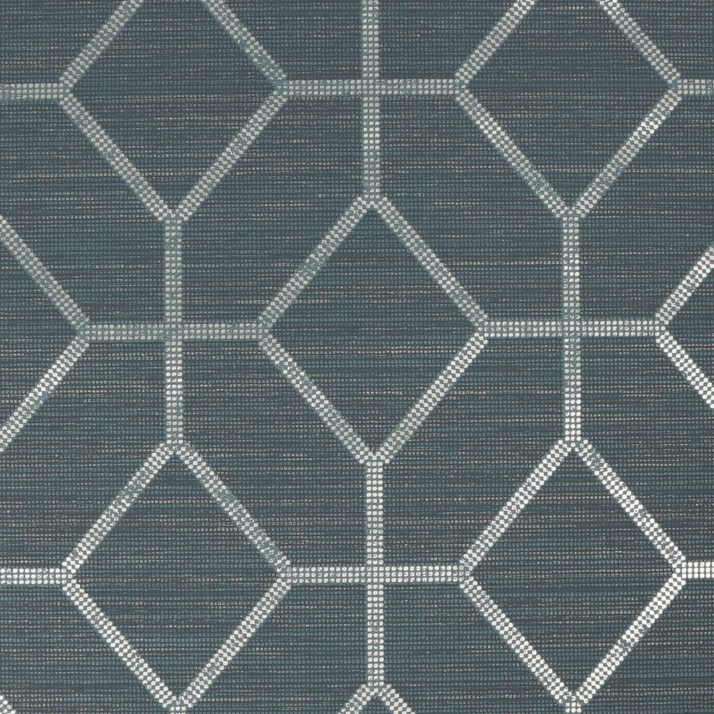112657 - Asscher Geo Wallpaper - Teal - Boutique Luxury