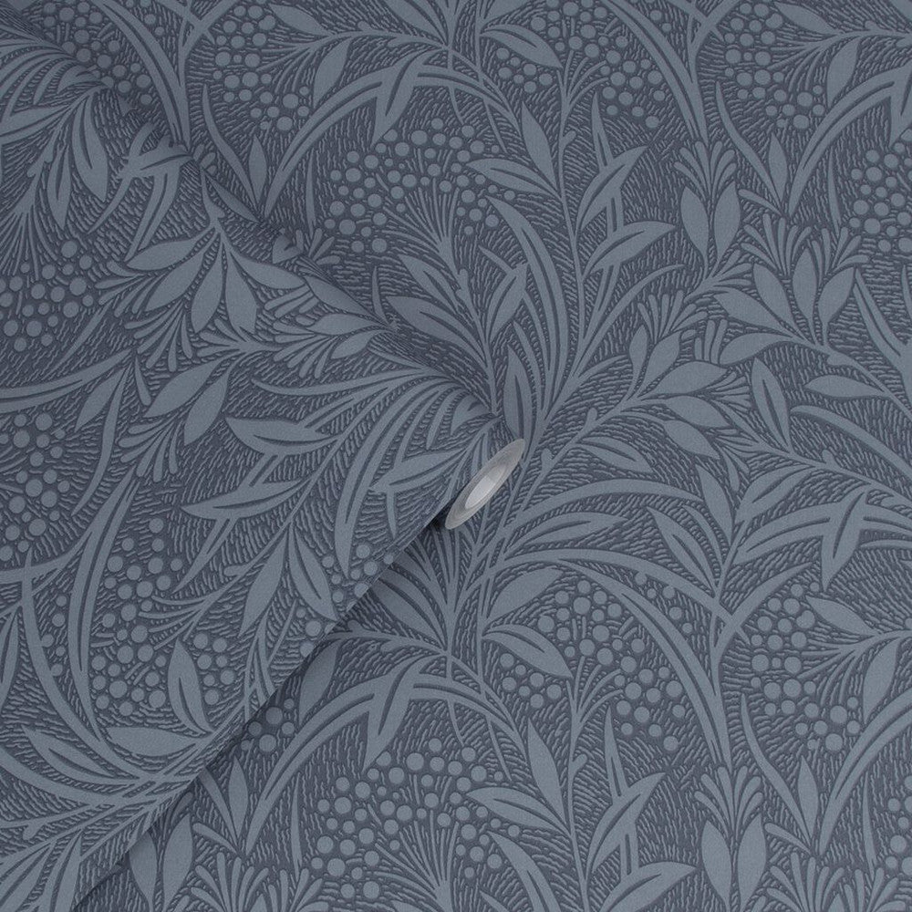 113339 - Barley Wallpaper - Dusky Seaspray - Laura Ashley