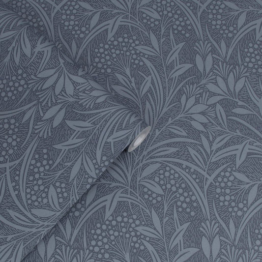 113339 - Barley Wallpaper - Dusky Seaspray - Laura Ashley