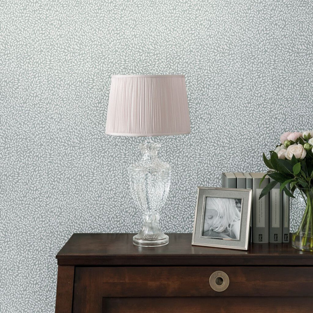 113351 - Little Vines Wallpaper - Duck Egg - Laura Ashley