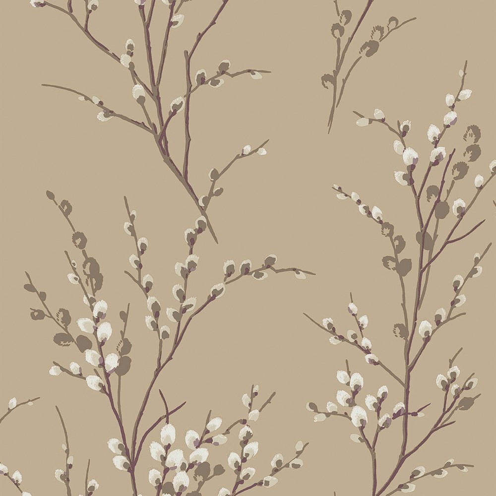 113358 - Pussy Willow Wallpaper - Natural - Laura Ashley