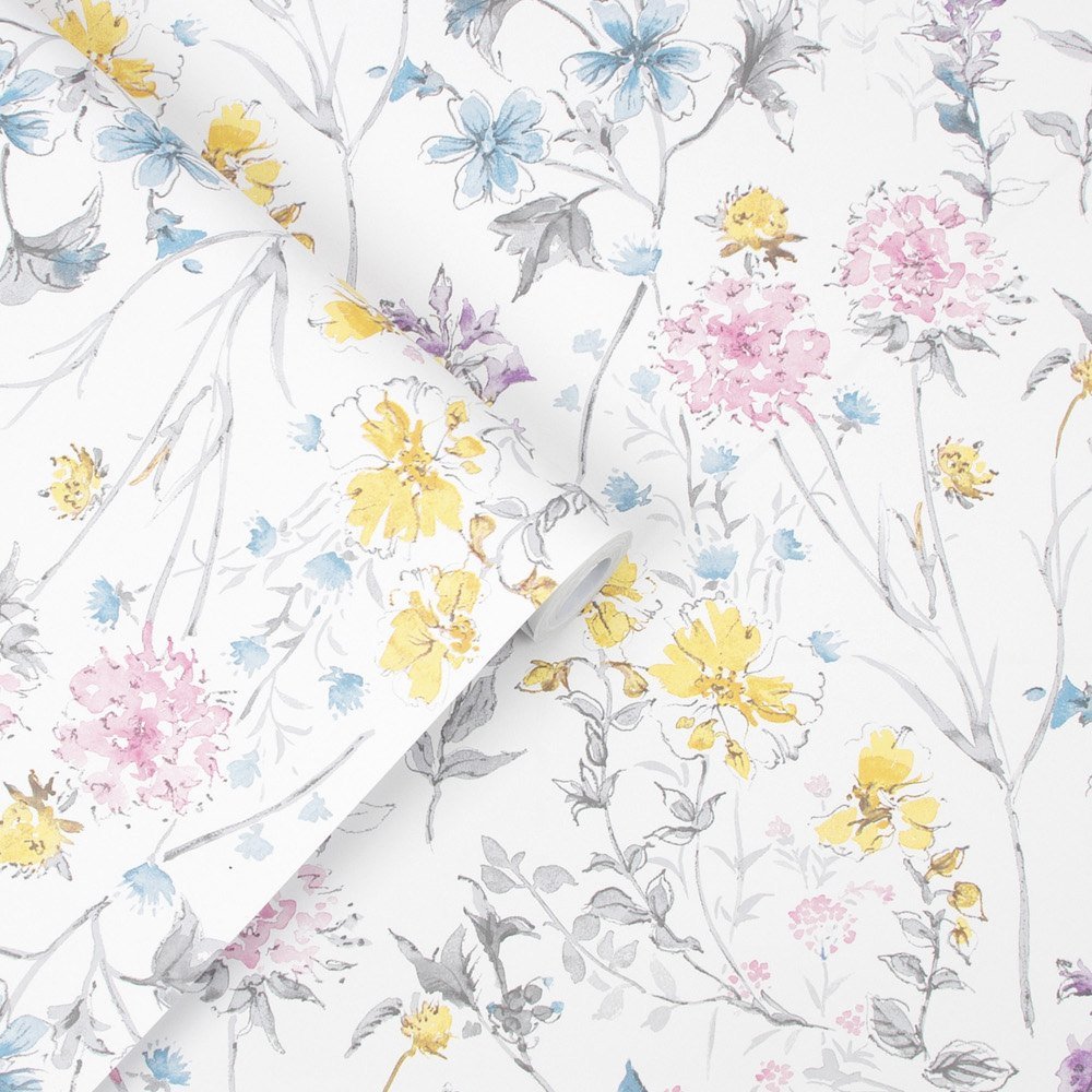 113363 - Wild Meadow Wallpaper - Multi - Laura Ashley