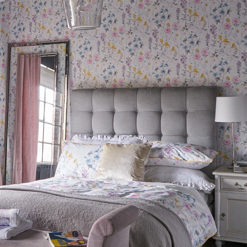 113363 - Wild Meadow Wallpaper - Multi - Laura Ashley