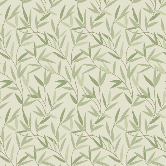 113364 - Willow Leaf Wallpaper - Hedgerow - Laura Ashley
