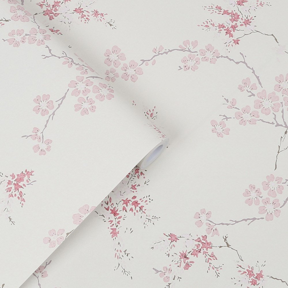 113388 - Oriental Blossom Wallpaper - Blush - Laura Ashley
