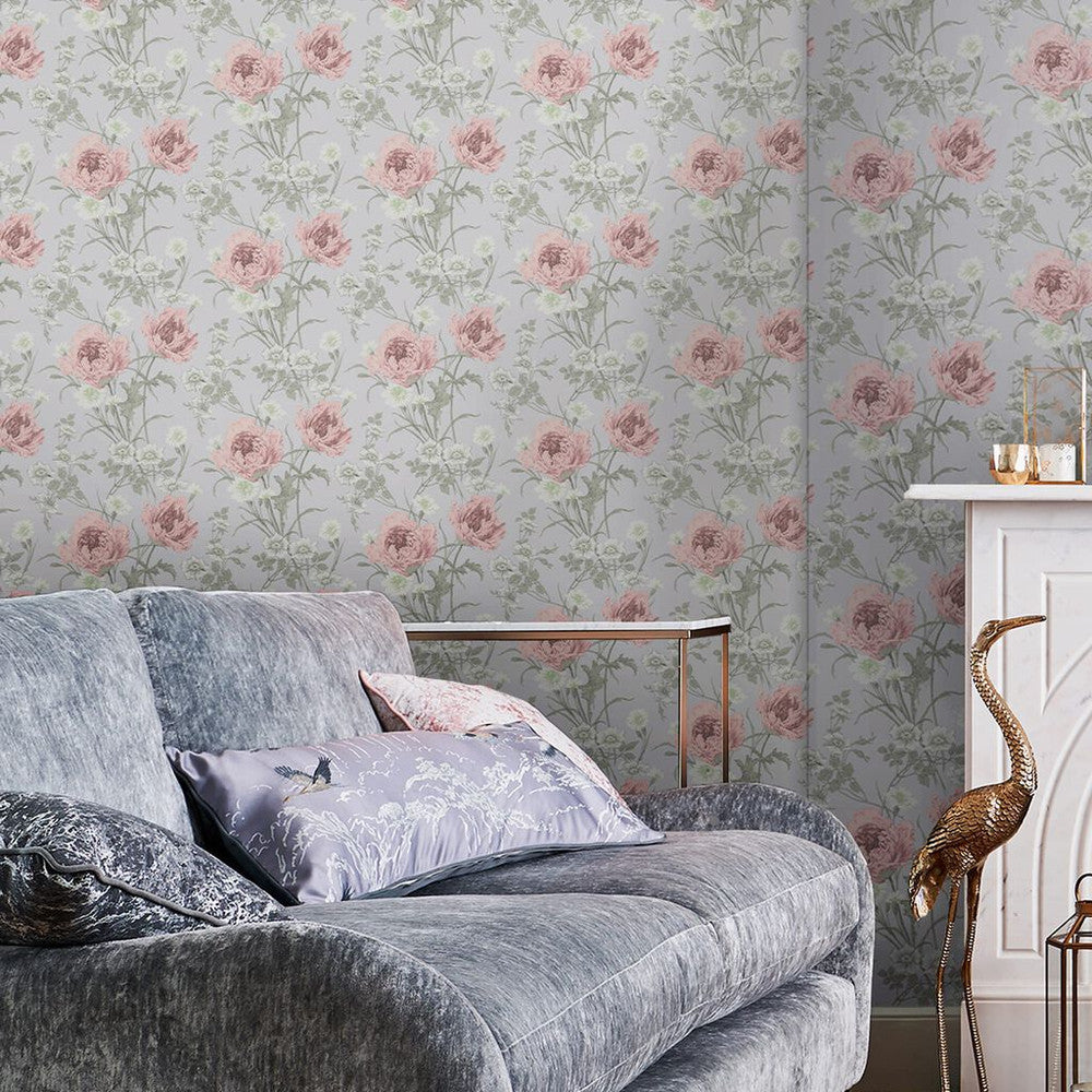 113395 - Aurelie Wallpaper - Natural - Laura Ashley