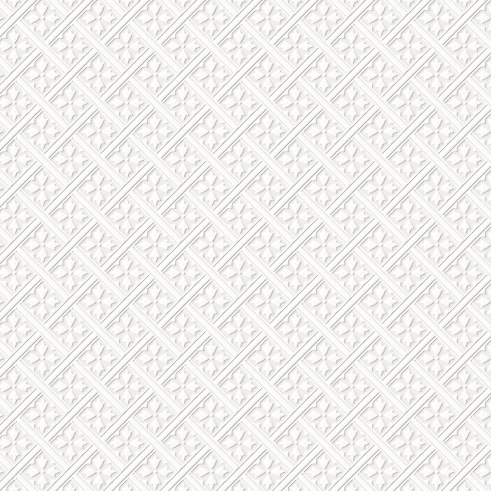 113415 - Mr Jones Paintable Wallpaper - White - Laura Ashley