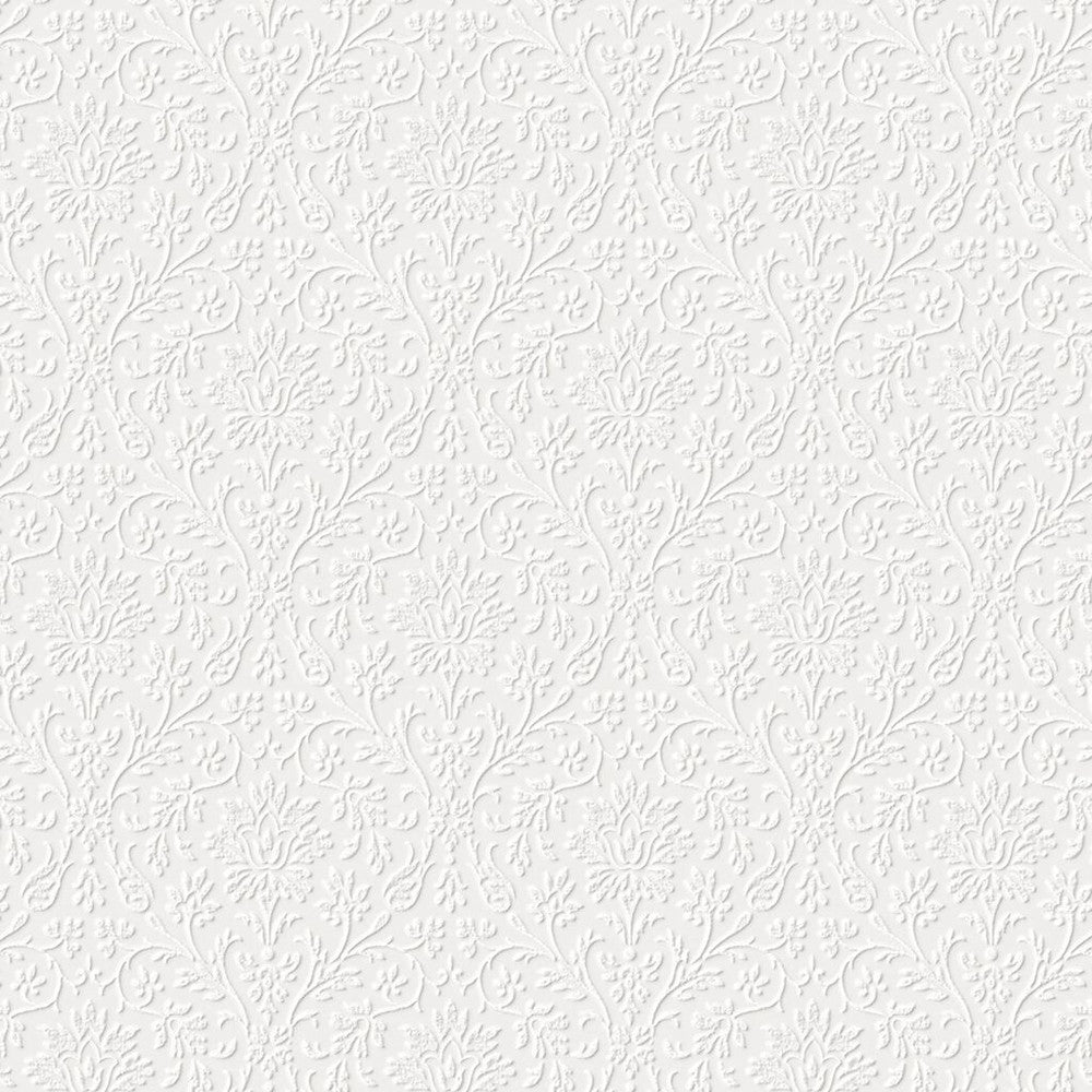 113418 - Annecy Paintable Wallpaper - White - Laura Ashley