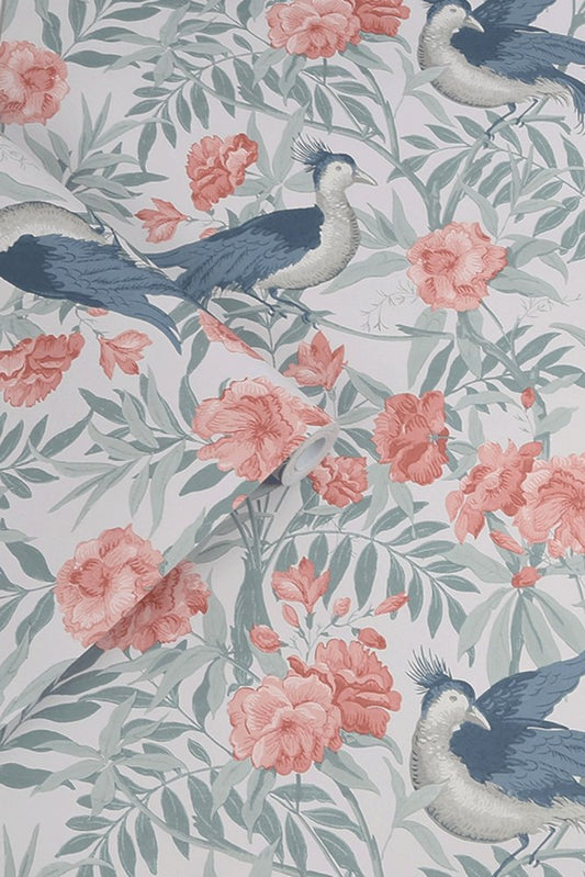 114895 - Osterley Wallpaper - Rosewood - Laura Ashley