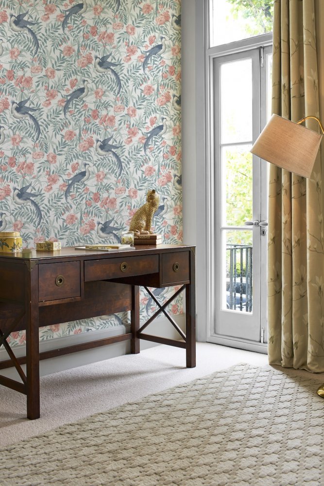 114895 - Osterley Wallpaper - Rosewood - Laura Ashley