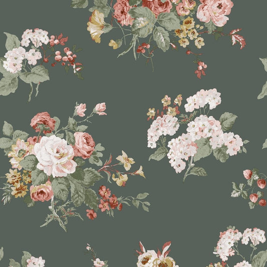 114896 - Rosemore Wallpaper - Fern - Laura Ashley