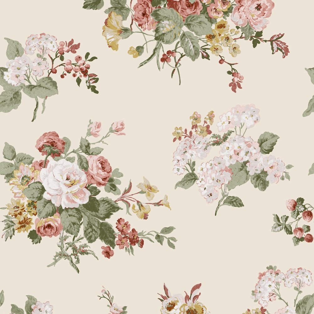 114897 - Rosemore Wallpaper - Pale Sable - Laura Ashley