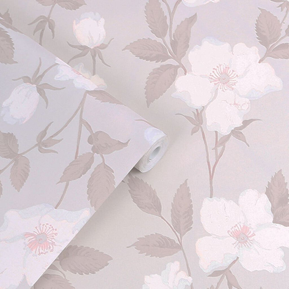 114918 - Fleurir Wallpaper - Violet - Laura Ashley