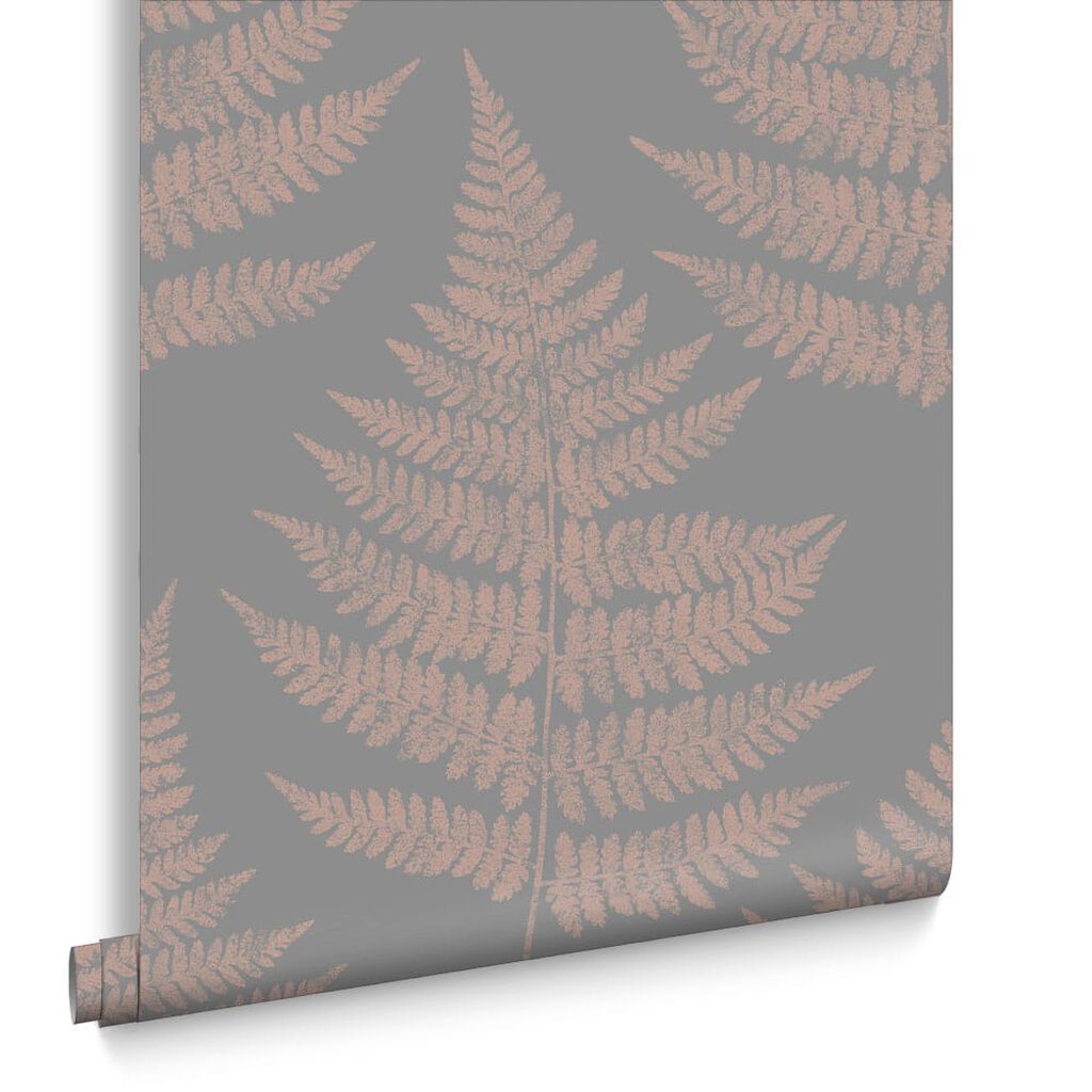 115073 - Royal Fern Wallpaper - Dove - Graham & Brown