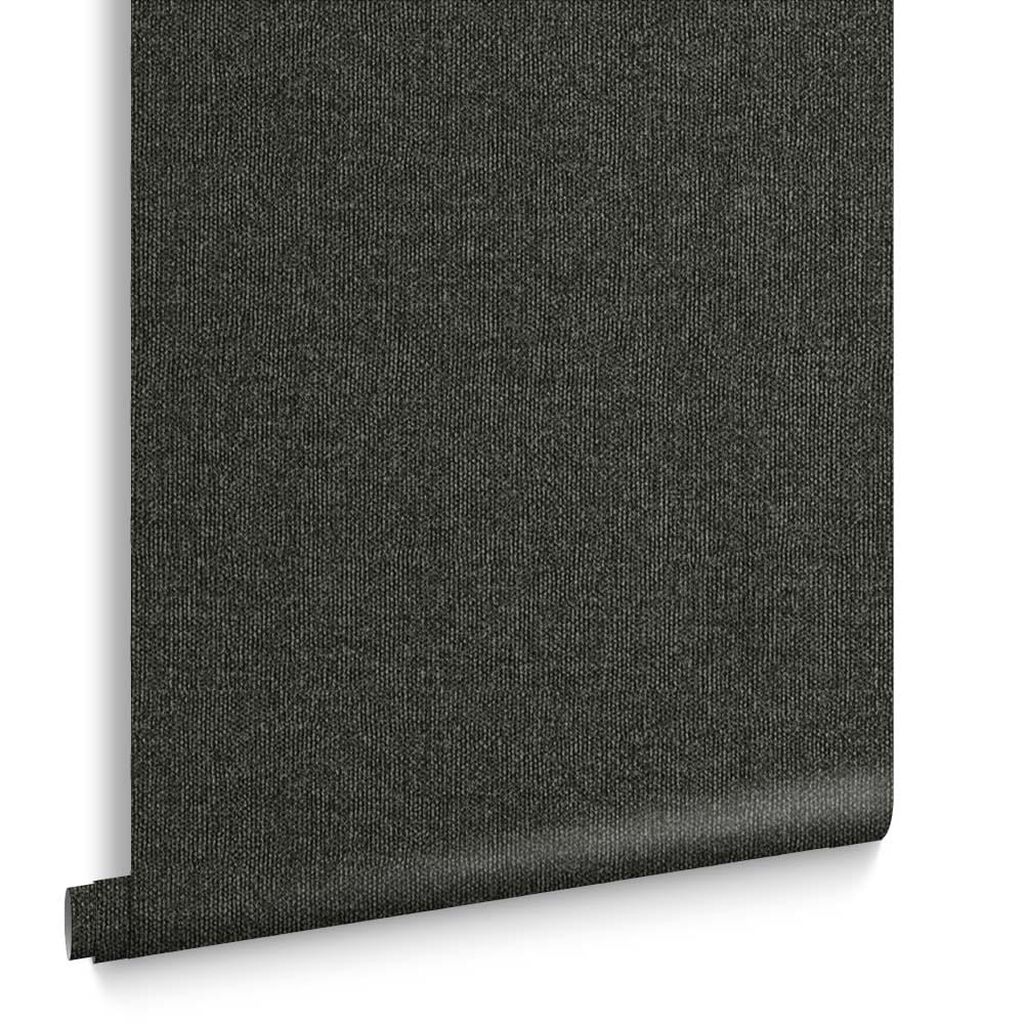 115242 - Twill Wallpaper - Deep Grey - Graham & Brown