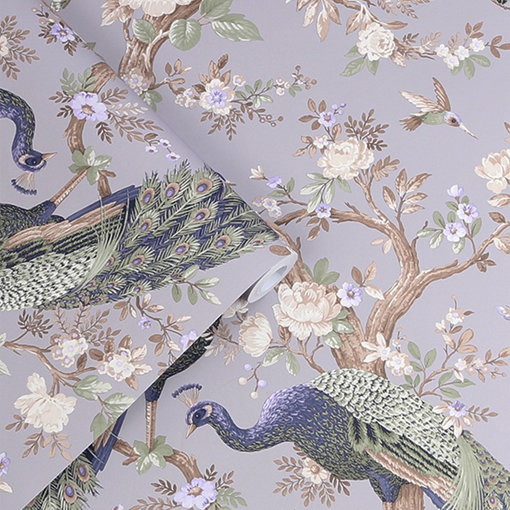 115253 - Belvedere Wallpaper - Pale Iris - Laura Ashley