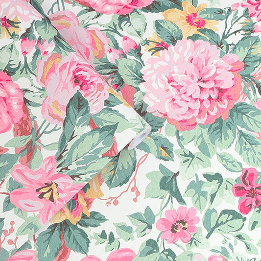 115263 - Aveline Wallpaper - Rose - Laura Ashley