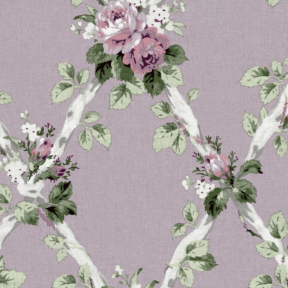 115266 - Elwyn Wallpaper - Grape - Laura Ashley