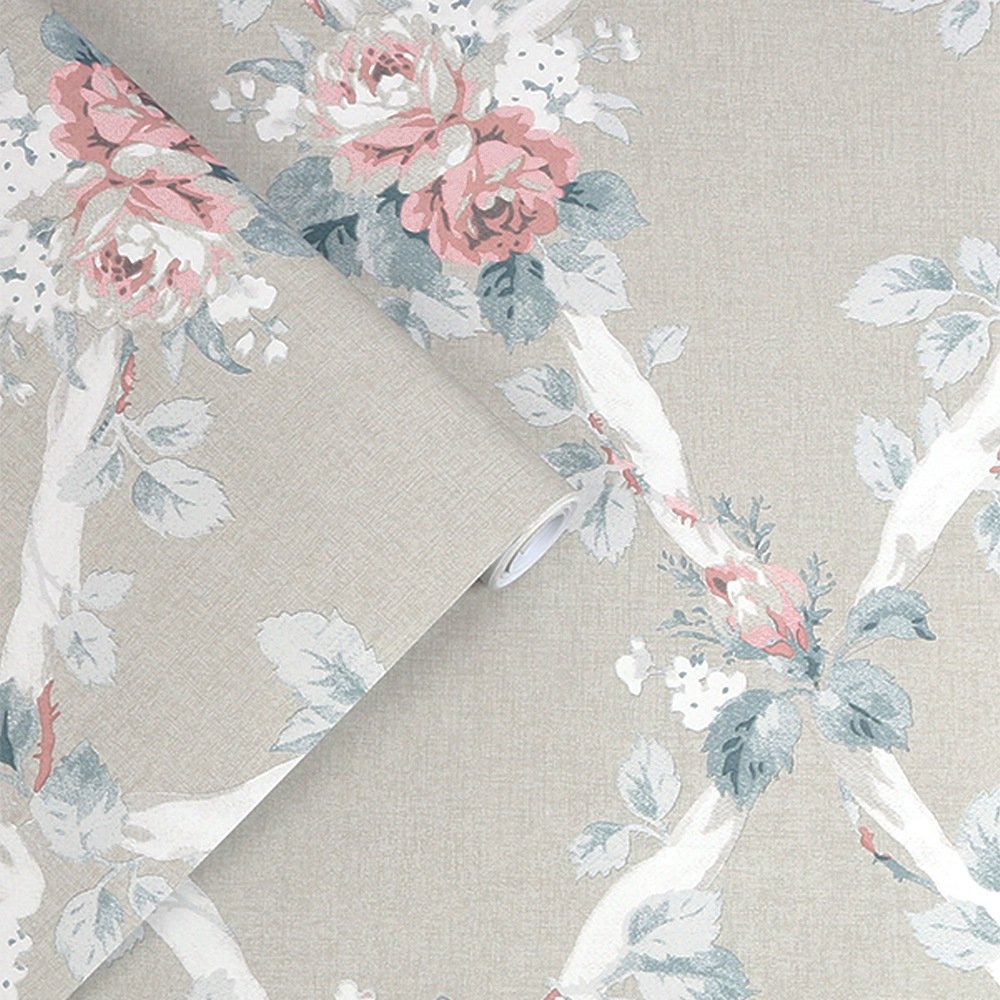 115267 - Elwyn Wallpaper - Dove Grey - Laura Ashley