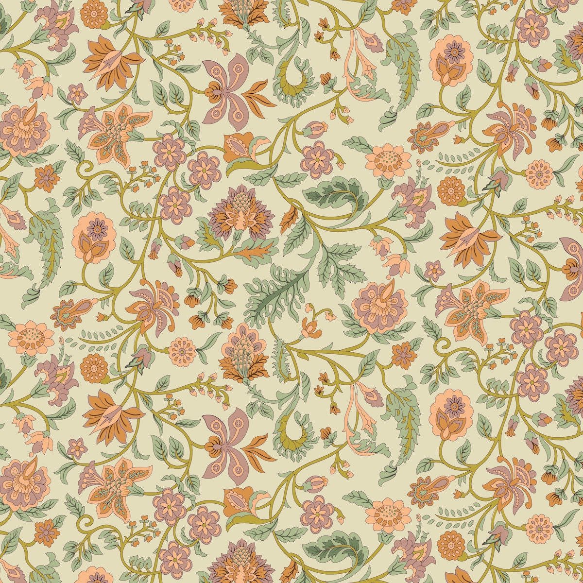 1155 - Paisley & Peony  Wallpaper - Sunset - Morris Collections