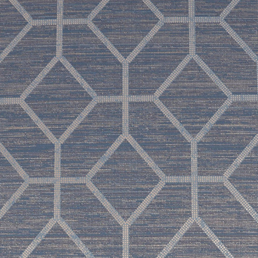 115713 - Asscher Geo Wallpaper - Sapphire - Boutique Luxury